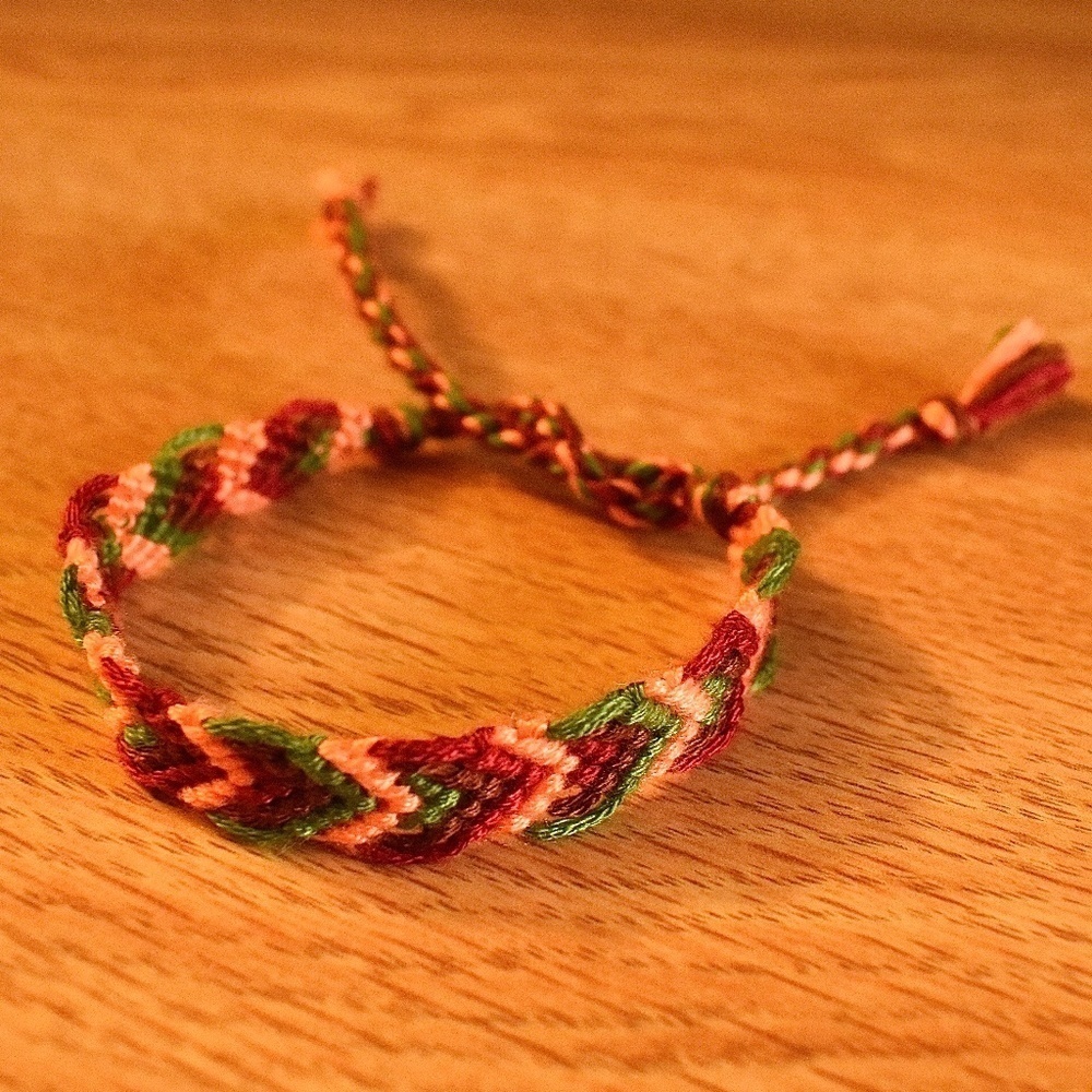 Forest Coral Woven Bracelet